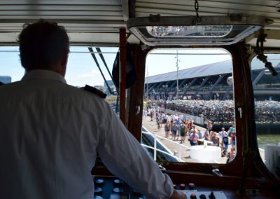 uitzicht vanuit stuurhut schip Stortemelk