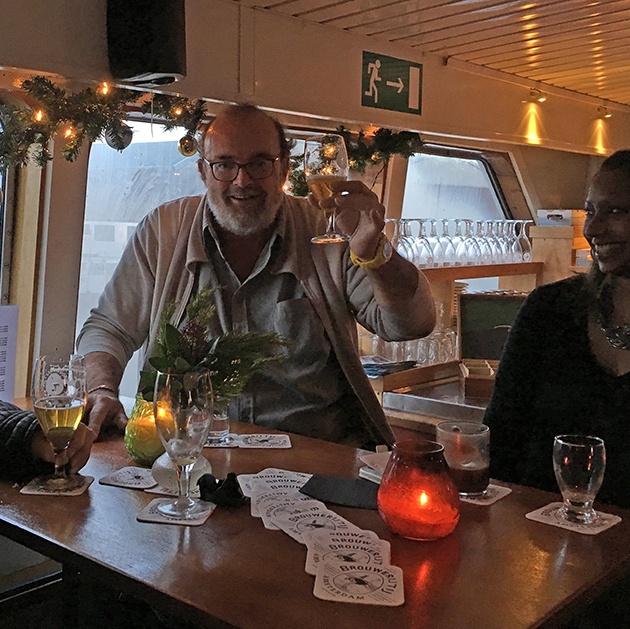 kerstborrel op boot met bedrijf